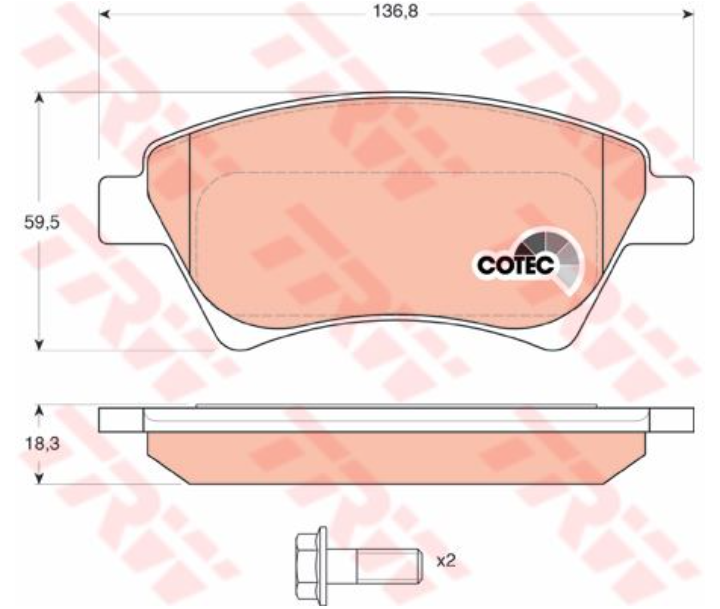 7701207672 TRWGDB1552 Ön Balata Megane 2 1.5 1.9 Dcı 11.02 Scenıc 05 Kangoo 01