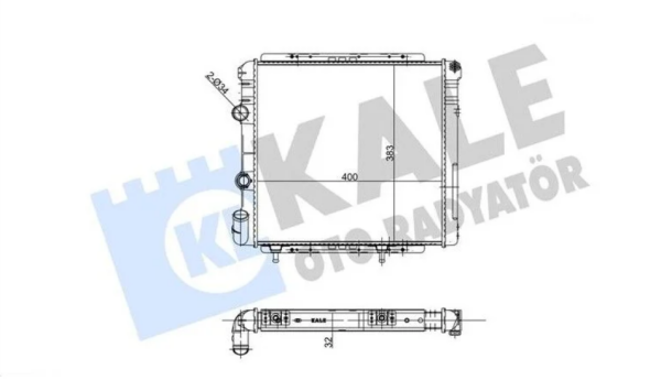 7702262000 Kale Renault 9 / R9 (1.4 8 Valf E7J) Enjeksiyon Motor Su Radyatörü