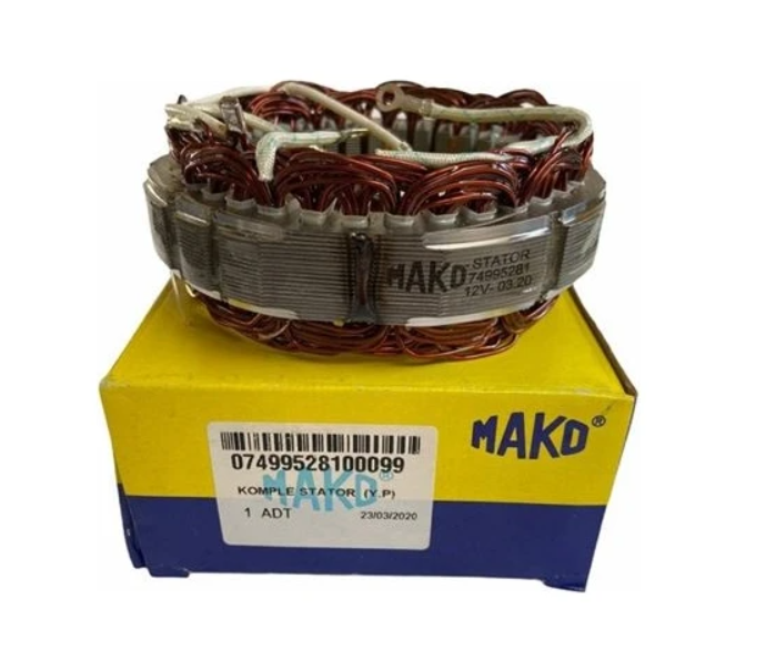 74965321 Mako Alternatör Stator Uc Uclu (12V 44A) Konjektorsuz Tüm Alternatörlere Mako
