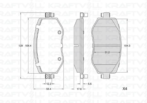 410603407R Kraftvoll 07010071 Ön Fren Balatası Renault Megane Iv 1.2 Tce 1.3 Tce 1.5 Dcı 1.6 16V 2016-