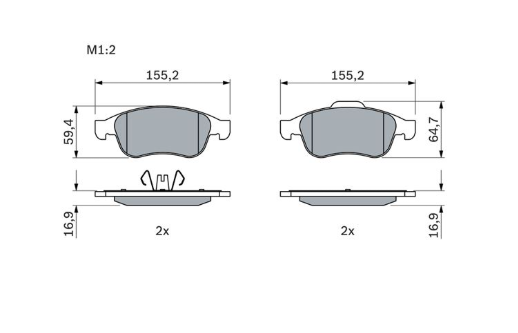 440603905R Bosch Renault Megane Iıı 3 Ön Fren Balata Takımı Bosch Marka 440603905